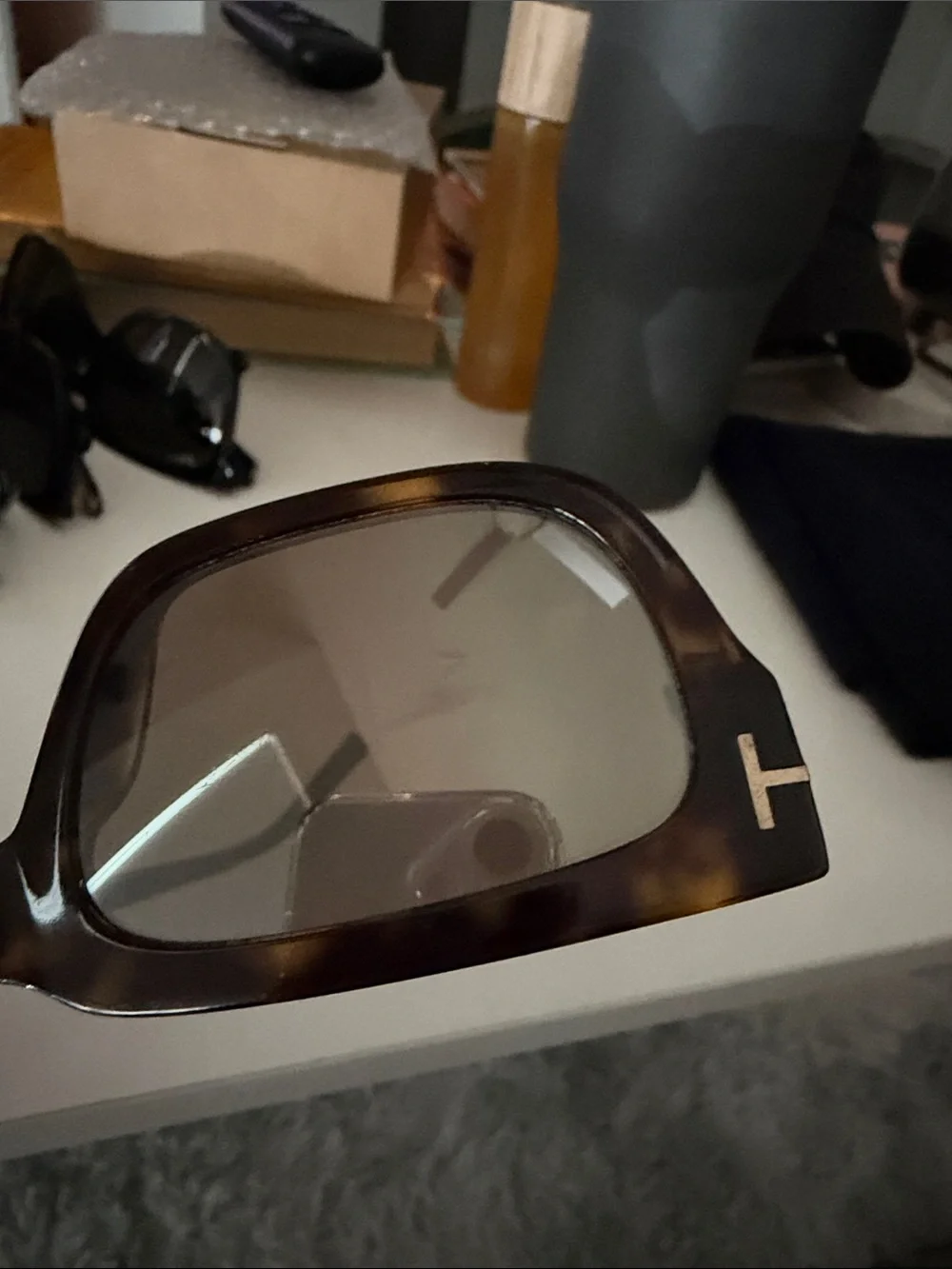 Tom Ford Tortoiseshell Sunglasses with Brown Lenses